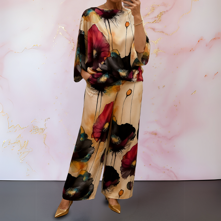 Maelora™ | Satijnen Twee-Delige Dames Set