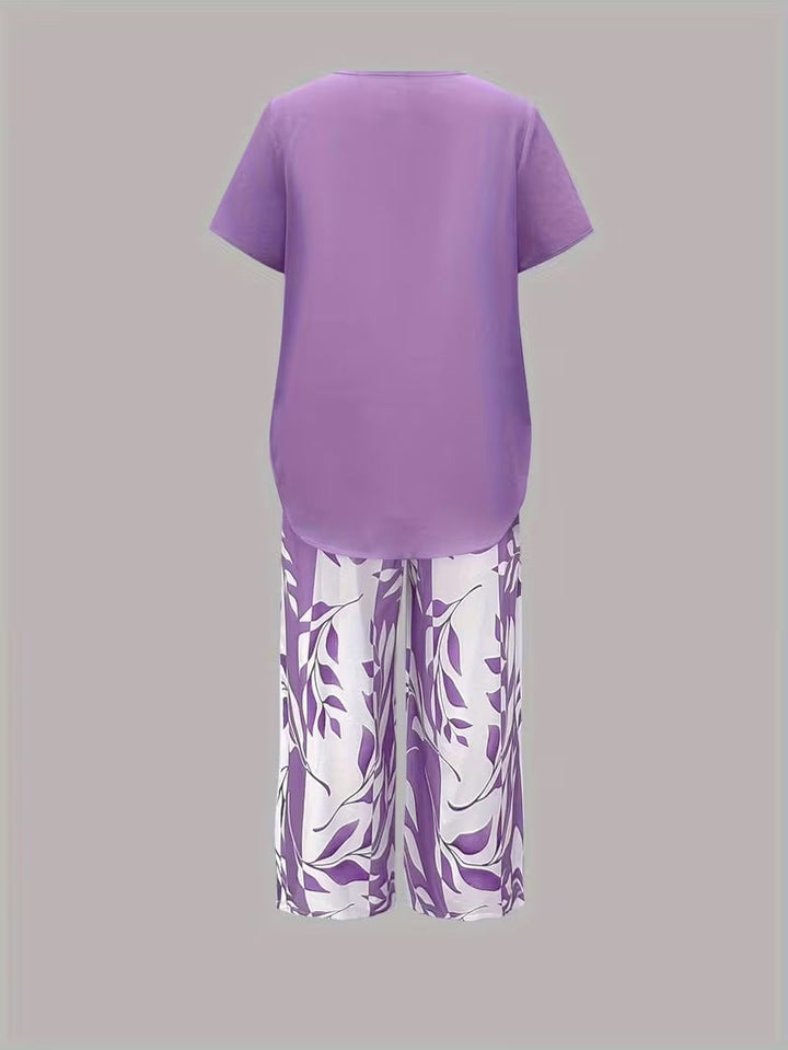 Arvessa™ | Casual Bladprint Twee-delig Set