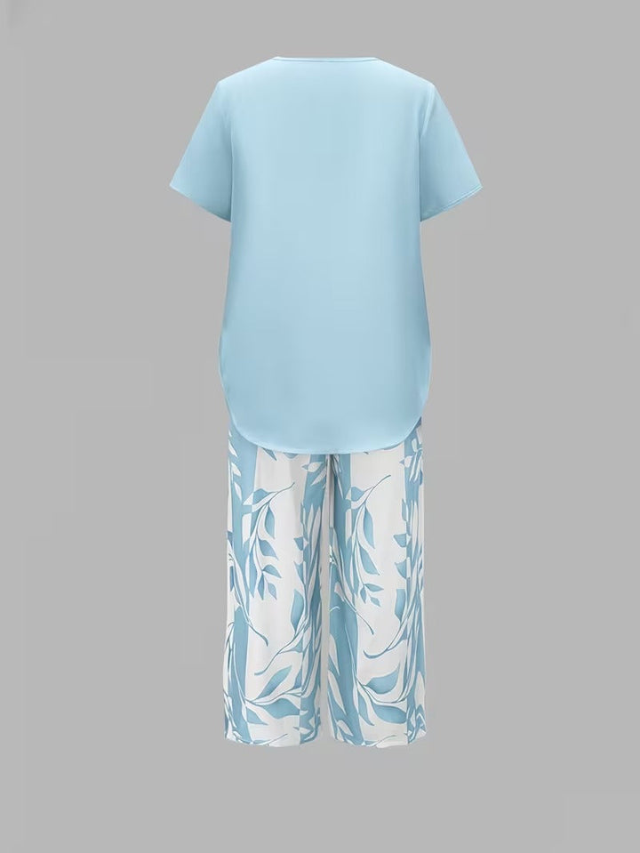 Arvessa™ | Casual Bladprint Twee-delig Set