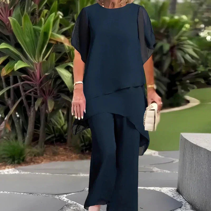 Jorellea™ | Geplooide Palazzo 2-delige Set